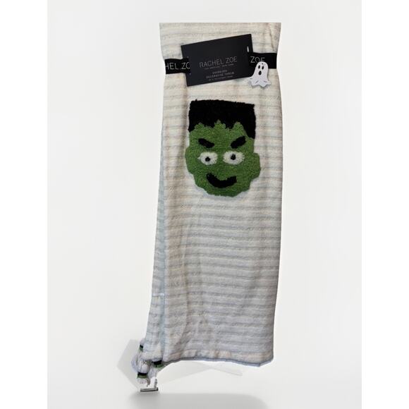 Rachel Zoe Frankenstein Head Tufted Blanket Throw Tassel Viral Halloween Tik Tok - Picture 1 of 4